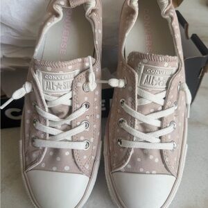 Converse CTAS Shoreline Slip Women’s size 10 Pink Polka Dot Low-Top Sneakers